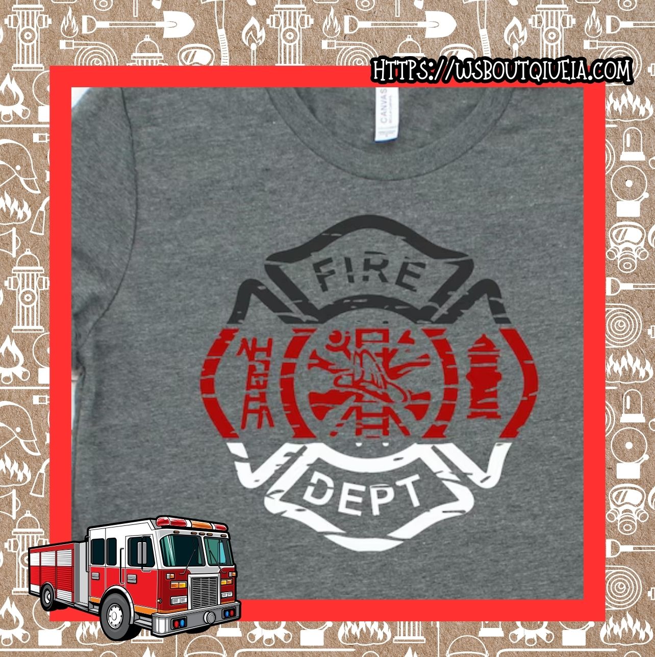 Fire Department Red, White, & Blue DTF Tee/Sweatshirt