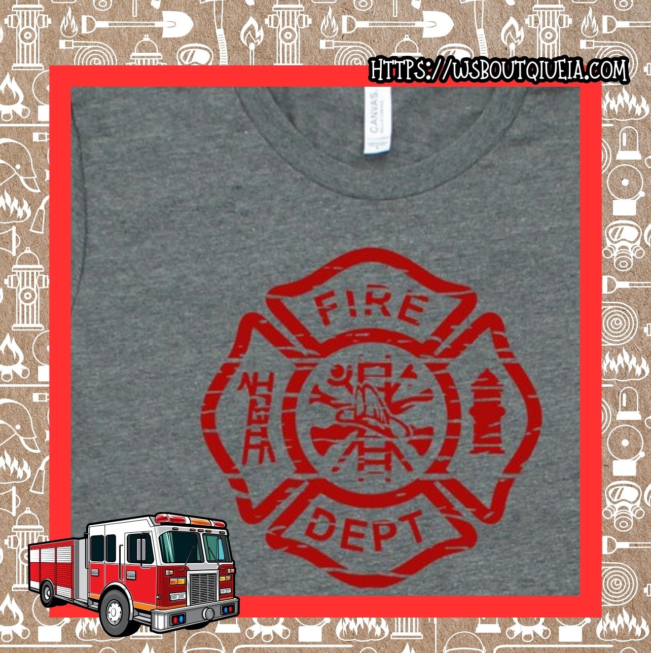 Fire Department Red DTF Tee/Sweatshirt