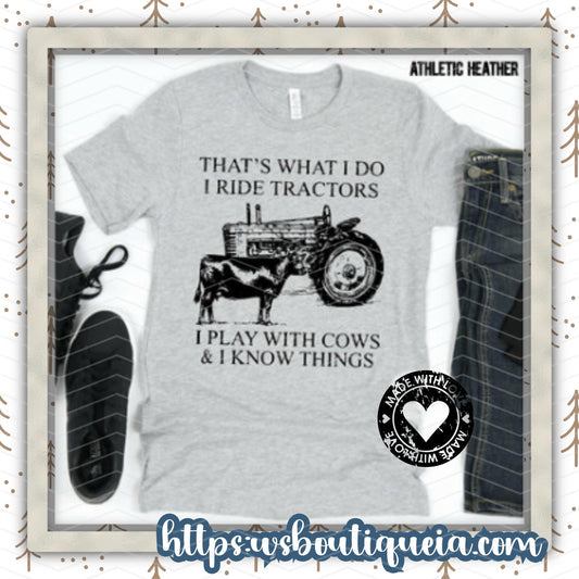 I Ride Tractors - Black Graphic Tee/Sweatshirt *10 in stock*