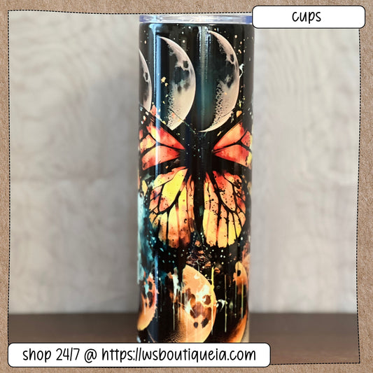 Butterfly Moon Phases 20 oz Sublimation Tumbler