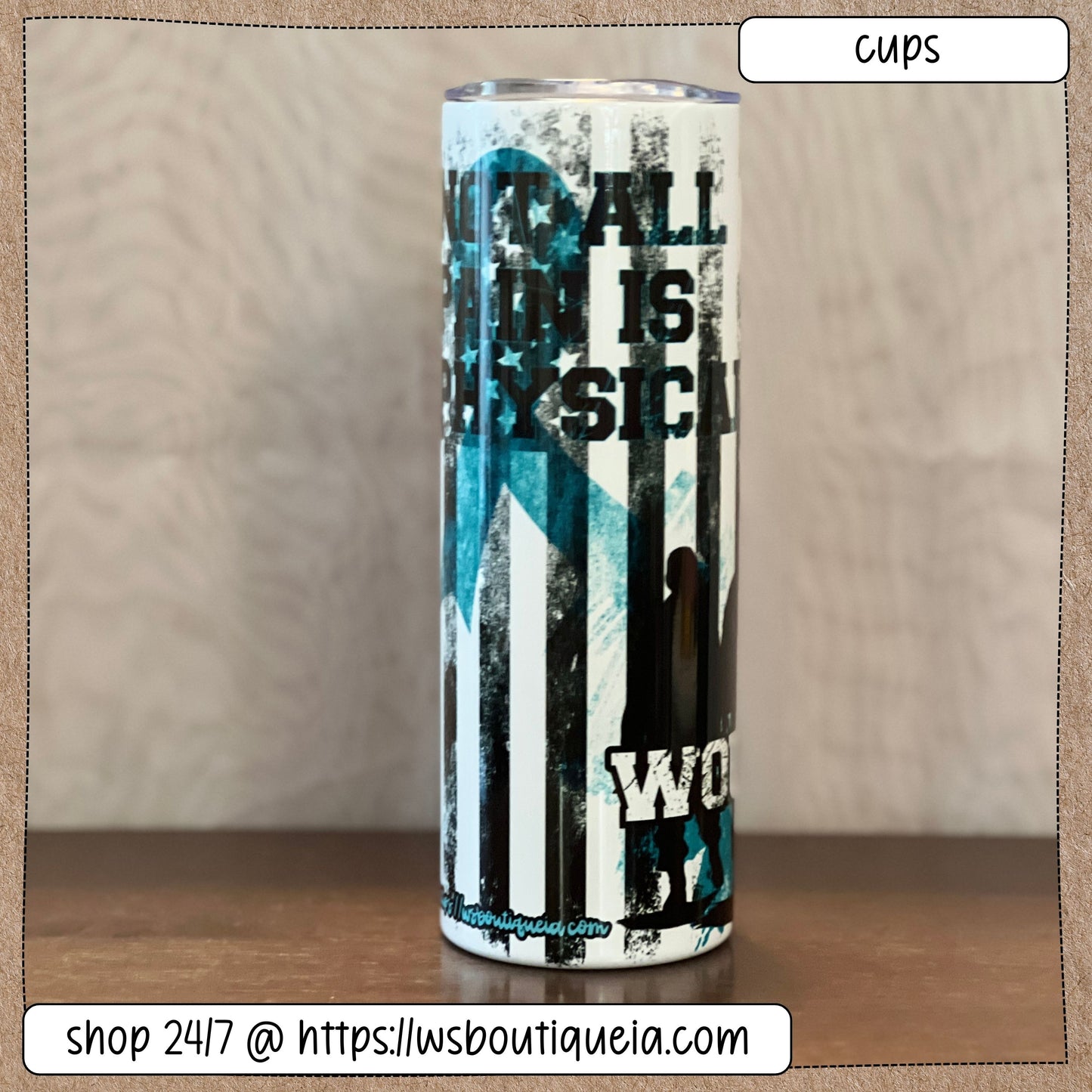 Not All Wounds Are Visible Veteran Edition 20 oz Sublimation Tumbler