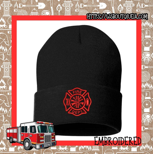 Fire Department Maltese Cross Embroidered Hat