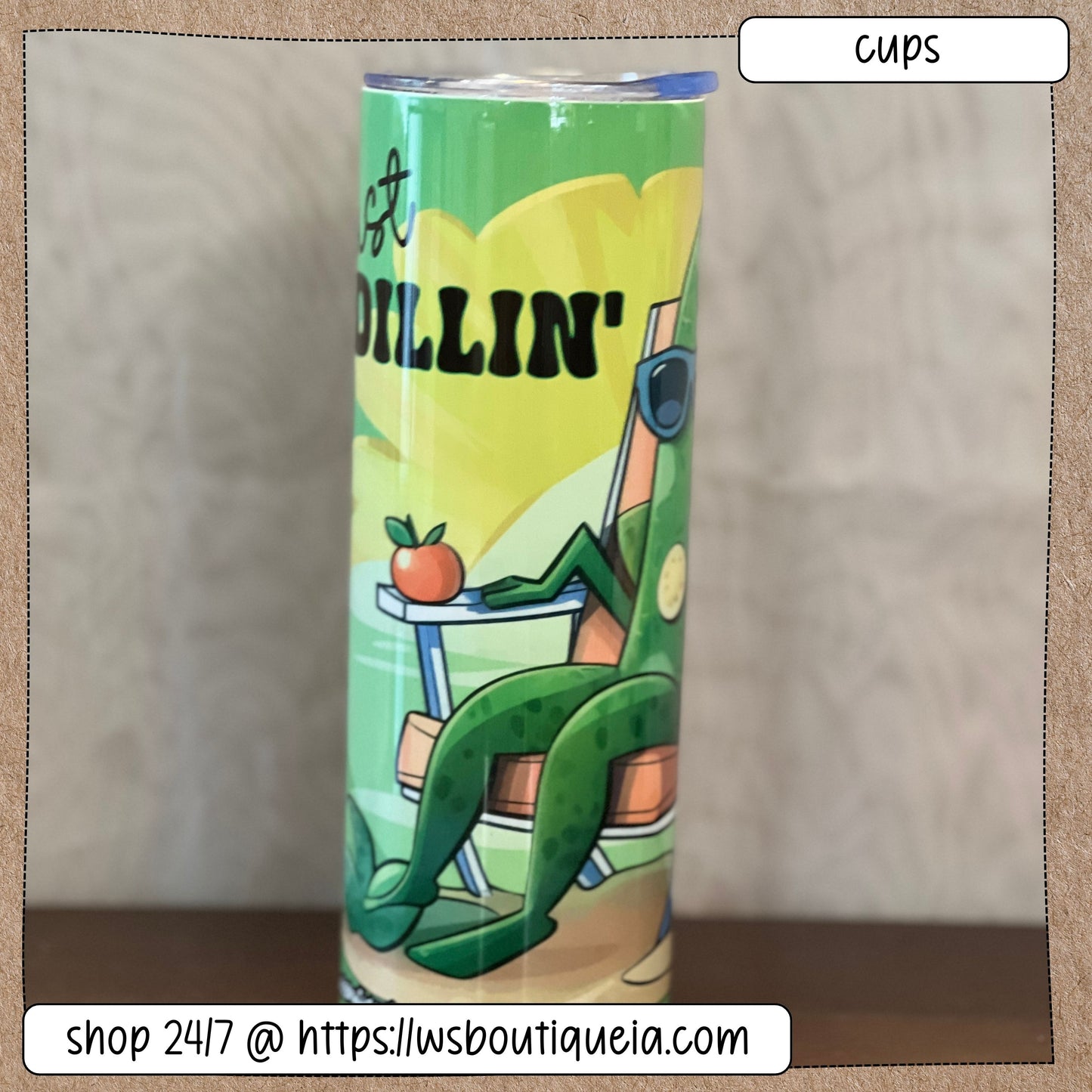 Just Dillin Pickle 20 oz Sublimation Tumbler