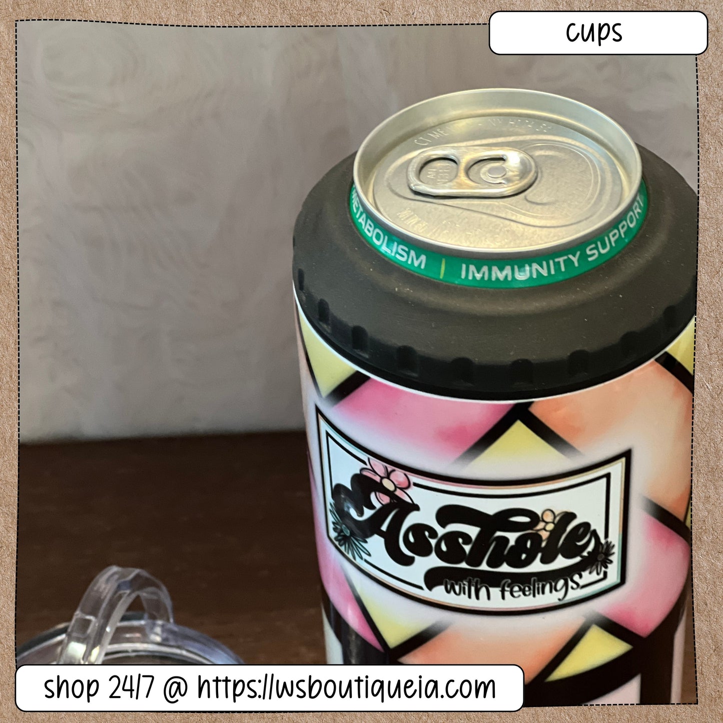 Asshole with Feelings 4 in 1 Sublimation Tumbler