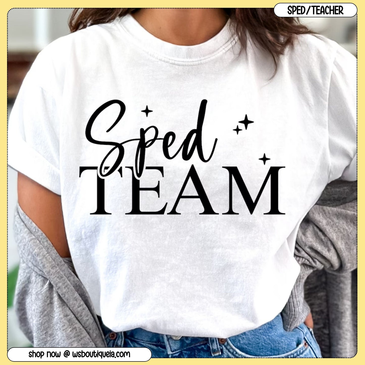 SPED Team Solid Color Special Education Tee/Sweatshirt